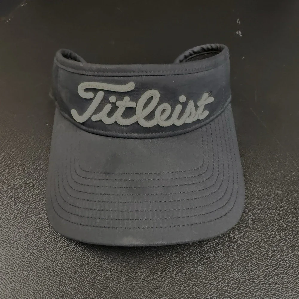 Titleist Pro V1 FJ Footjoy Golf Visor Hat Black‎ Adjustable Men's Embroidered